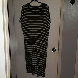 Size XL Banana Republic  Olive Green stripe dress